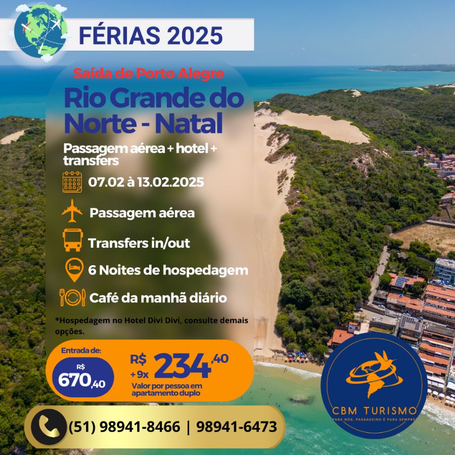 Férias 2025 em Natal/RN